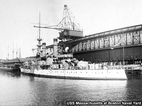 USS Massachusetts at Boston Naval Yard