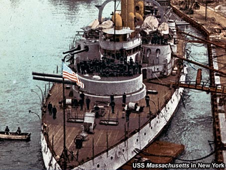 USS Massachusetts in New York